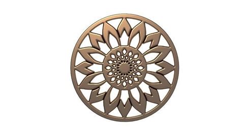 Stl For Cnc Router Sunflower 3d Model 3d Printable Cgtrader