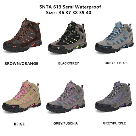 Jual Sepatu Gunung Wanita SNTA 613 Semi Waterproof Hiking Outdoor Boot