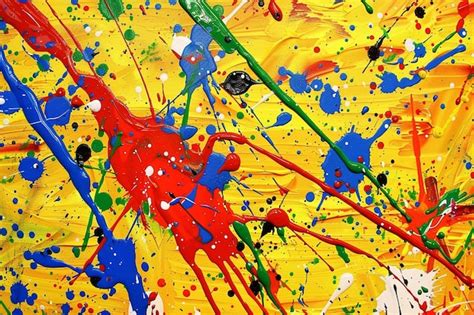 Premium Photo Vibrant Paint Splatter Texture Dynamic Brushstroke Pattern