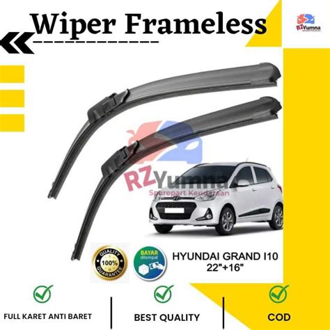 Wiper Frameless Wiper Blade Full Karet Anti Baret Hyundai Grand I