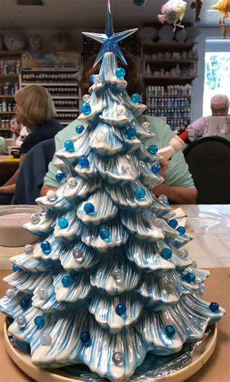 Blue Ceramic Christmas Tree