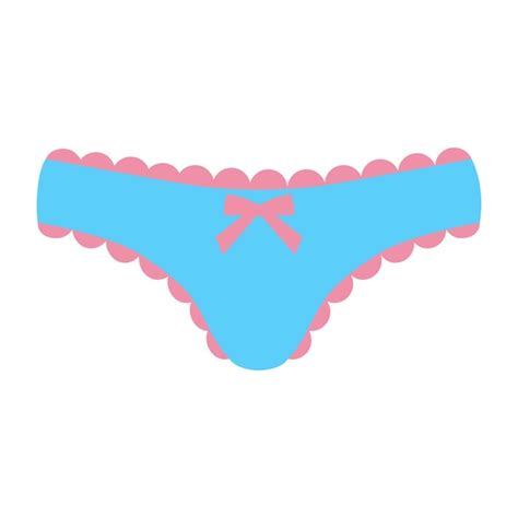 Premium Vector Blue Female Panties Womens Underwear Icon Flat Vector