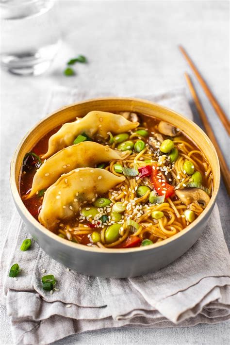 Vegetarian Gyoza Soup Recipe