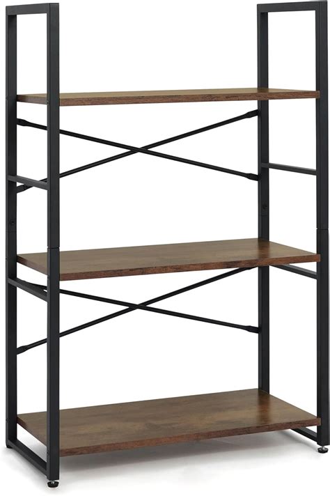 Amazon CAPHAUS 3 Tier Small Bookshelf 24 Inch Width Free Standing