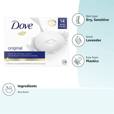 Buy Dove Beauty Bar Gentle Skin Cleanser Moisturizing For Gentle Soft