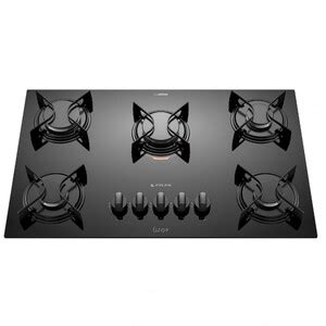 Cooktop Bocas Preto Mesa De Vidro Atlas U Top Bivolt Leroy Merlin