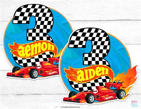 Decoraciones de Hot Wheels Feliz Cumpleaños Hot Wheels Etsy