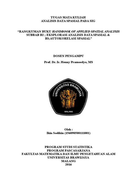 Autokorelasi Spasial Pdf