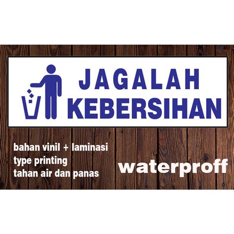 Jual Stiker Jagalah Kebersihan Shopee Indonesia