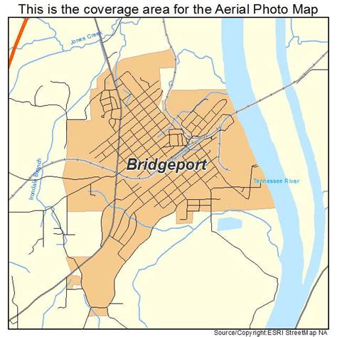 Aerial Photography Map of Bridgeport, AL Alabama