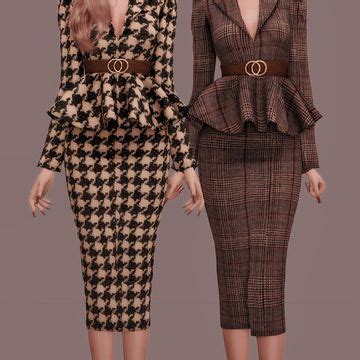 Rimings Ruffle Edge Twopiece Suit Rimings Sims Dresses Sims