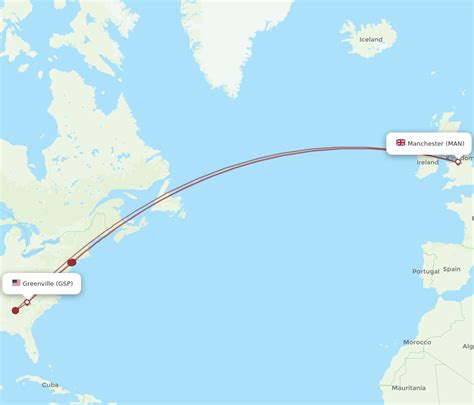 All Flight Routes From Greenville To Manchester Gsp To Man Flight Routes