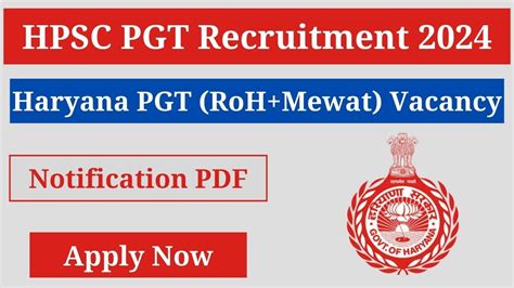 HPSC PGT Recruitment 2024 Notification Out For 3069 Post Graduate