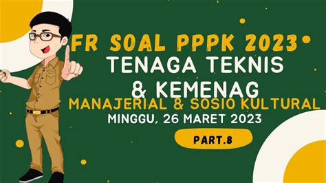 FR Soal Manajerial Sosio Kultural PPPK TENAGA TEKNIS KEMENAG 26