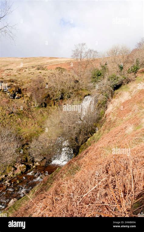 Waterfalls At Blaen Y Glyn Uchaf Brecon Beacons Wales Stock Photo Alamy