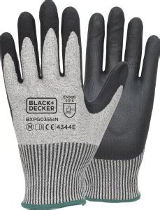 Black Decker Safety Hand Gloves With Gauge Hppe Liner Black Foam