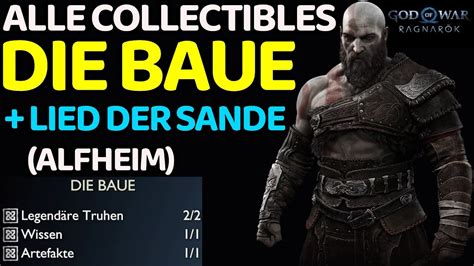 God of War Ragnarök alle Collectibles Baue Alfheim Artefakt Wissen