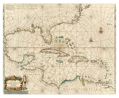 Antique Map Of Caribbean Old Cartographic Map Antique Maps Digital