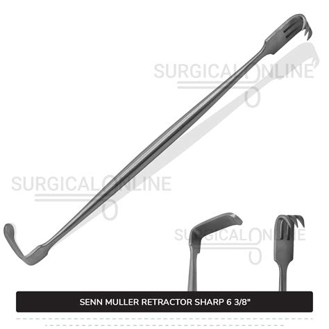 Senn Muller Retractor Sharp 6 34 Dermatology Stainless Steel