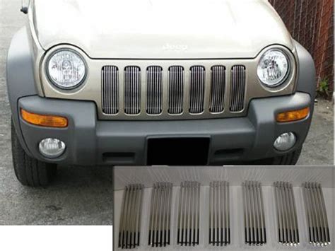 Liberty 2002 2004 Jeep 7 Pieces Stainless Billet Grille Sgb42090