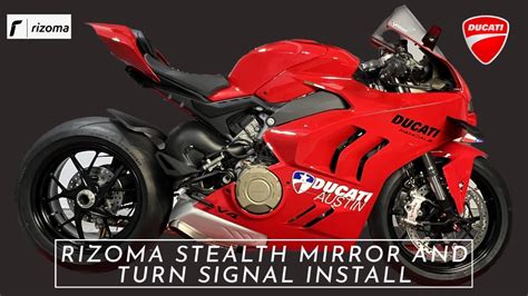 Rizoma Stealth Mirror And Turn Signal Install 2023 Ducati V4 Panigale