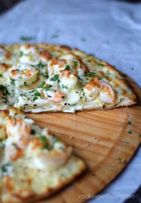 Shrimp Scampi Pizza Cooking With Curls