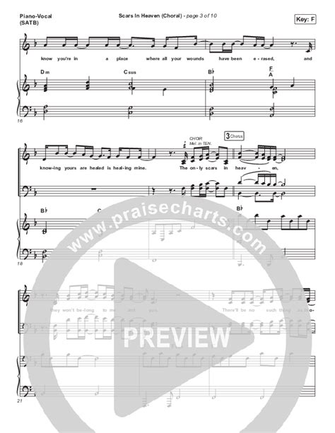 Scars In Heaven (Choral Anthem SATB) Sheet Music PDF (Casting Crowns ...