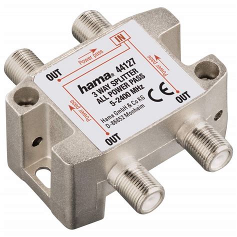 Hama Splitter 3 Fach Sat Verteiler Splitter 5 2400mhz Für Digital Sat