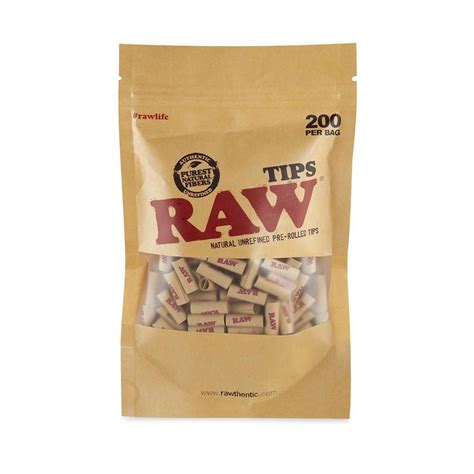 Raw Pre Rolled Tips 200ct Bag Smoke Empire