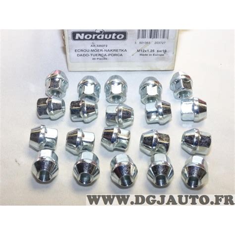 Pack Ecrous De Roue Conique M X Sw Fixation Jante Norauto