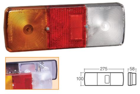 Narva Tail Lamp 86710 Combo Reverse Trailer Lights Incandescent