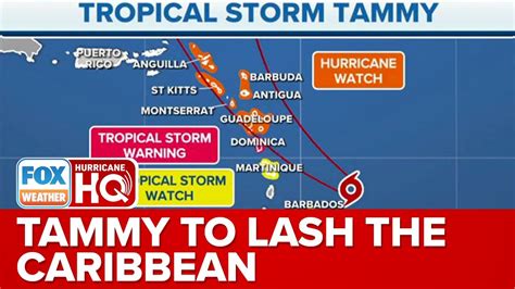 Tropical Storm Tammy Gaining Strength In Atlantic As It Approaches