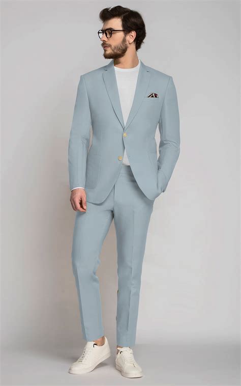 Bluish Grey Cotton Ai Perfect Fits