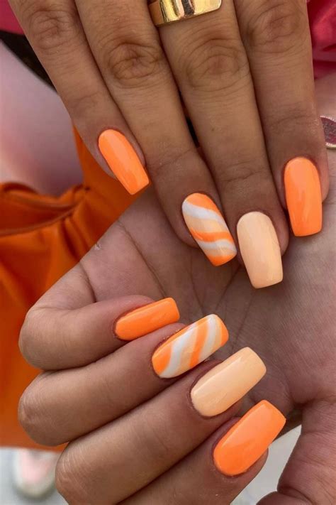 Top 29 Trendy Orange Gel Nail Designs For 2024 That You Must Try