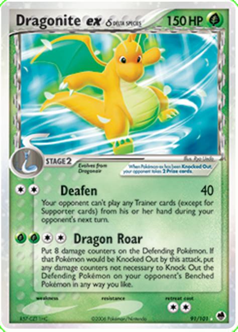 Dragonite ex delta species 91 EX Dragon Frontiers Pokémon karty