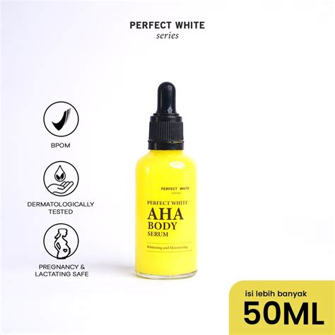 Perfect White AHA Body Serum 50ML Whitening Moisturizing Shopee Malaysia