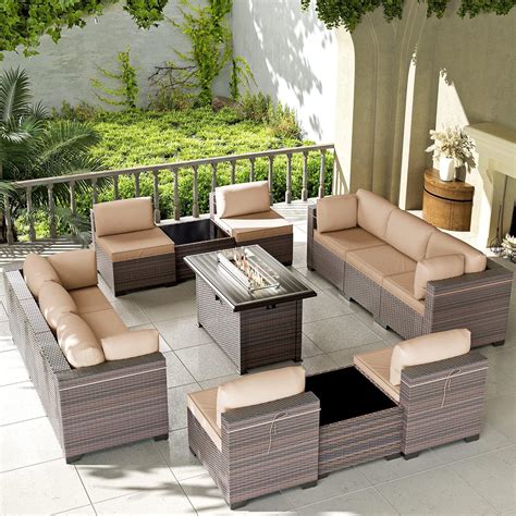 Amazon Kullavik 13PCS Outdoor Patio Furniture Set With 43