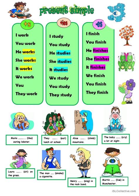 Present Simple English Esl Worksheets Pdf And Doc