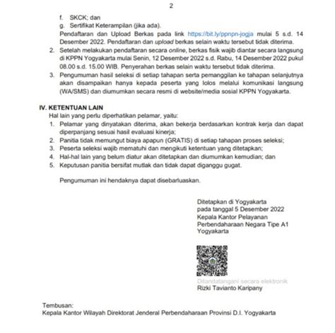 Rekrutmen PPNPN Kantor Pelayanan Perbendaharaan Negara KPPN