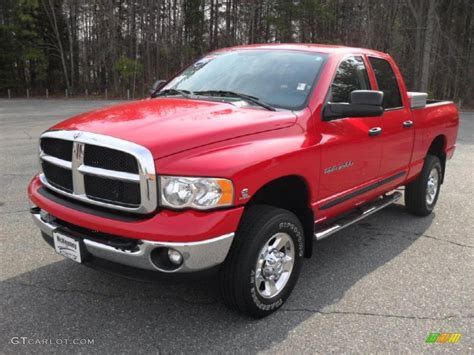 2005 Flame Red Dodge Ram 2500 Slt Quad Cab 4x4 46654362