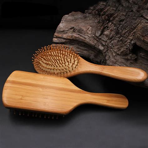 Eco Friendly Natural Wood Detangling Hair Comb Brush Scalp Massage