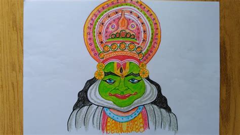 Kathakali Face Pencil Drawing