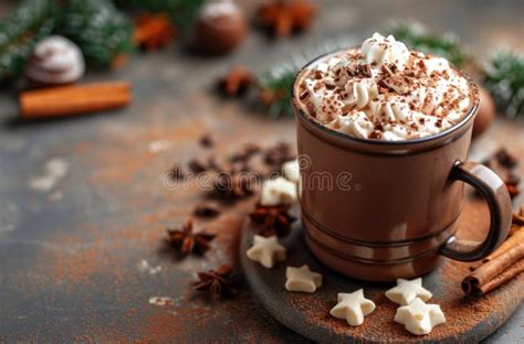 Hot Chocolate On A Table Stock Photo Image Of Generative