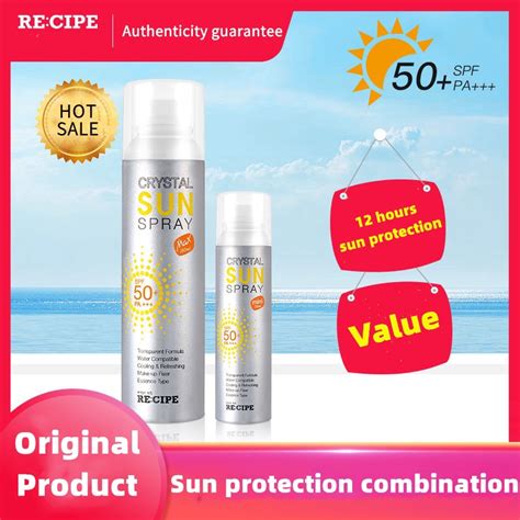 50ml Korea RECIPE Sunscreen Spray Sunscreen ครีมกันแดดกันแดดสำหรับ ...