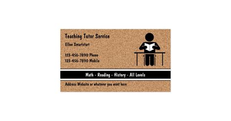 School Teacher Tutoring Business Cards | Zazzle