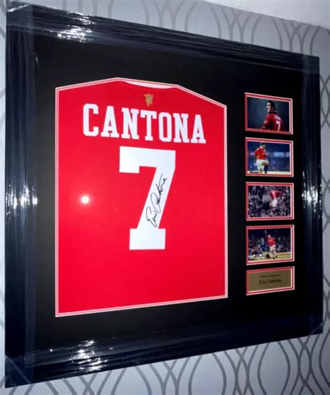 FRAMED ERIC CANTONA Signed Shirt Coa Autograph Manchester United Man