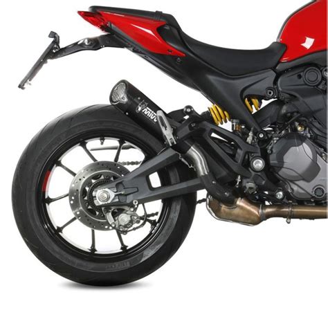 Mivv D 048 LC5B X M5 Slip On Exhaust Black Steel For Ducati Monster