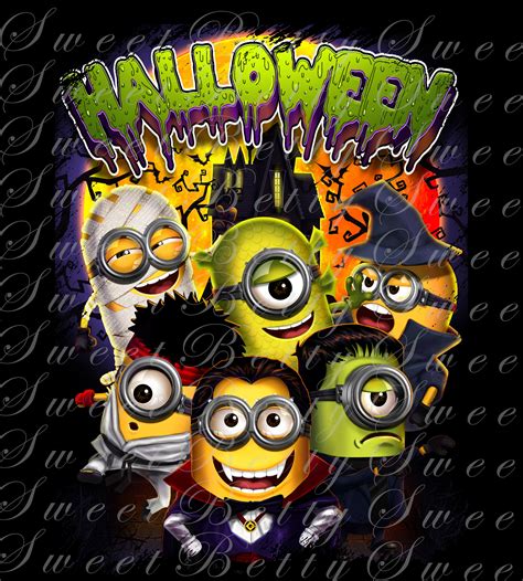 Halloween Minions DTF Heat Transfer - Etsy