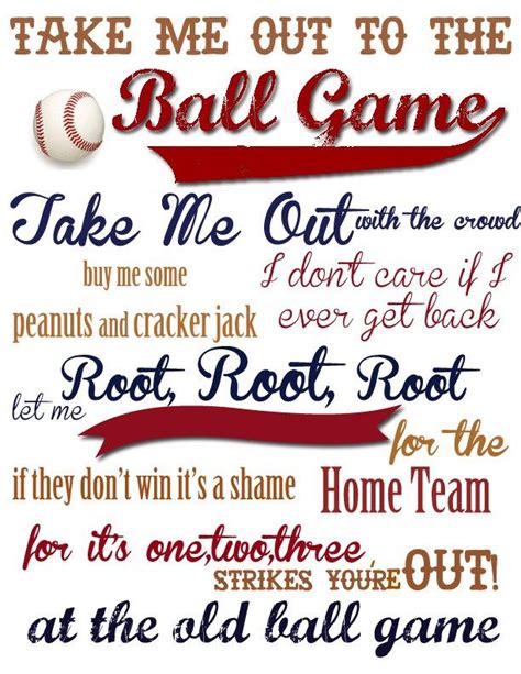 Baseball Boys Room Take Me Out To The Ball Game With Free Printable