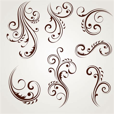 Premium Vector | Vector set of floral design elements.